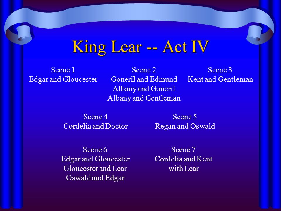 Viewing and critiquing king lear act